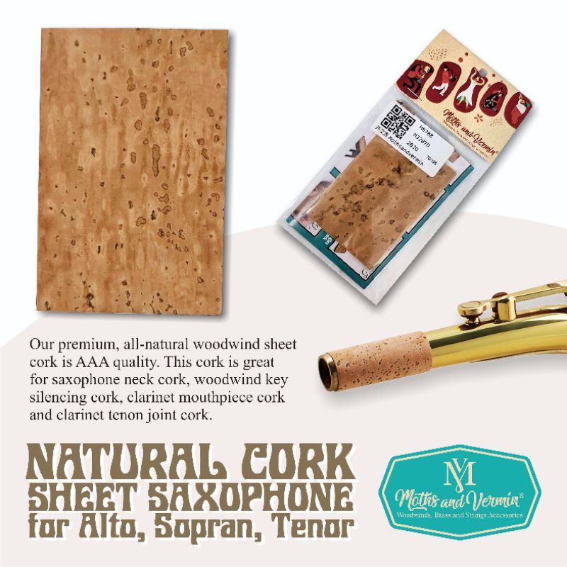 Natural Cork Sheet Saxophone - Karet Gabus untuk Neck saxophone