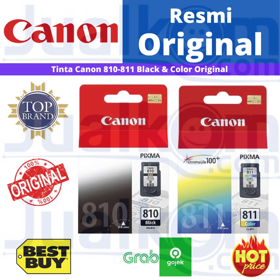 PAKET Tinta Canon 810-811 (Black &amp; Color) Original
