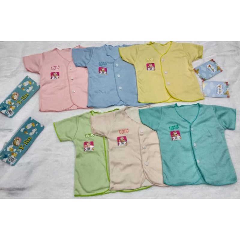 baju bayi Y-lin pendek polos aplikasi