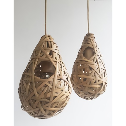 Kap Lampu Bambu Unik Telur