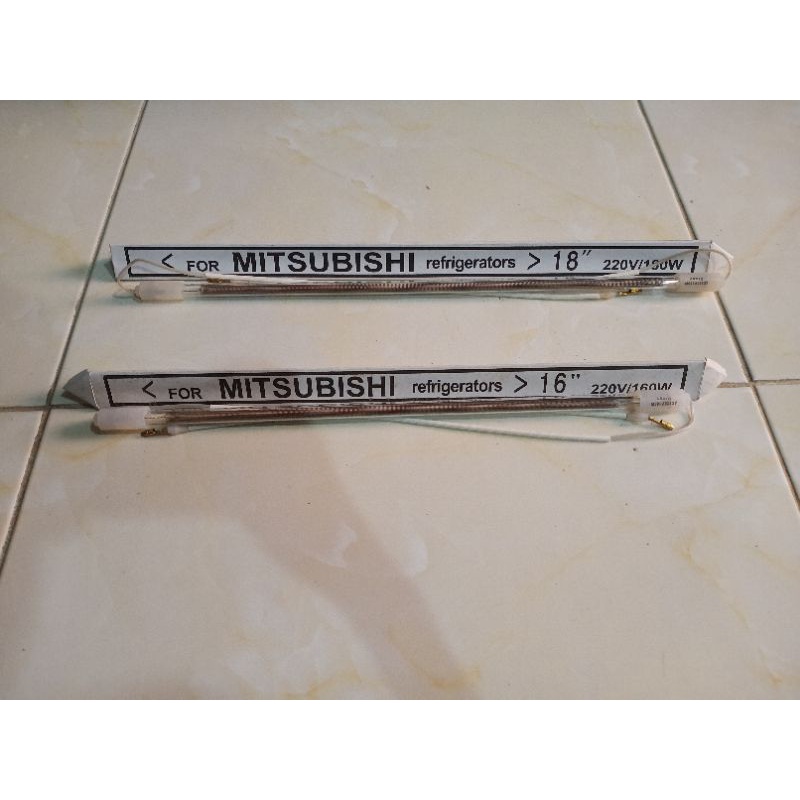 Heater kaca pemanas Kulkas showcase MITSUBISHI. 10&quot; 12&quot; 13&quot; 14&quot; 16&quot; 18&quot;