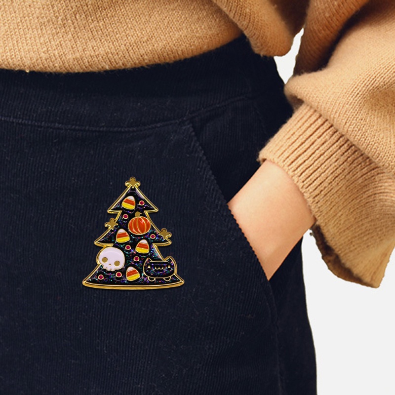 Bros Pin Enamel Tema Natal Element Untuk Anak Perempuan