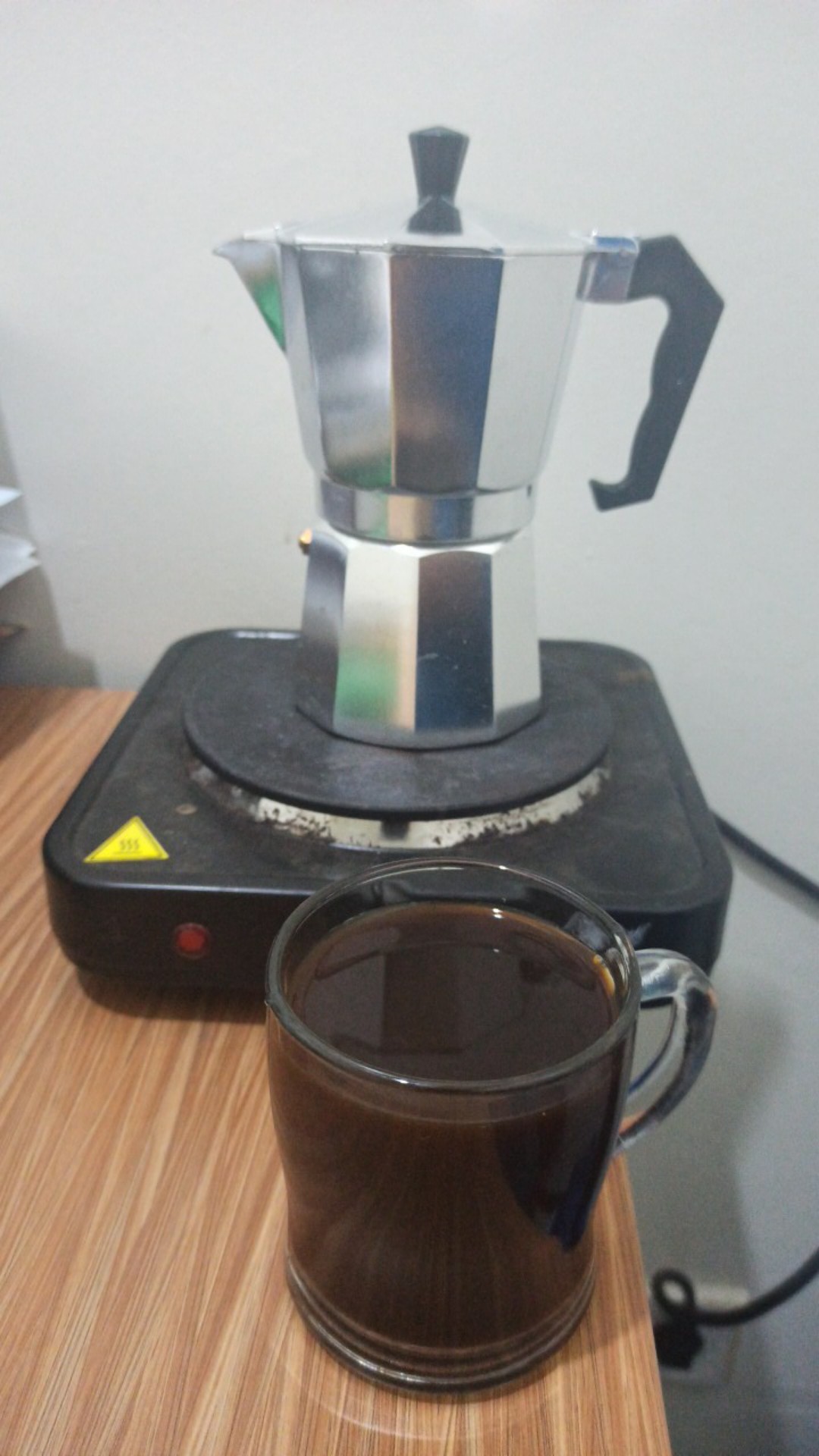 Espresso Coffee Maker Moka Pot Teko Stovetop Filter 300ml 6 Cups