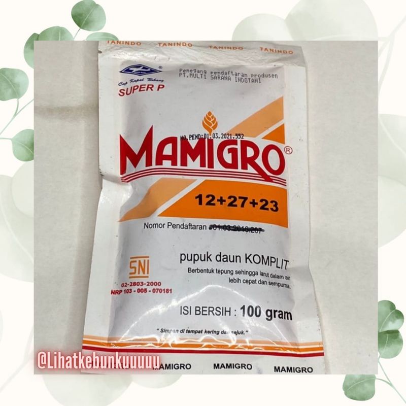 Pupuk Daun Komplit MAMIGRO SUPER P 12+27+23