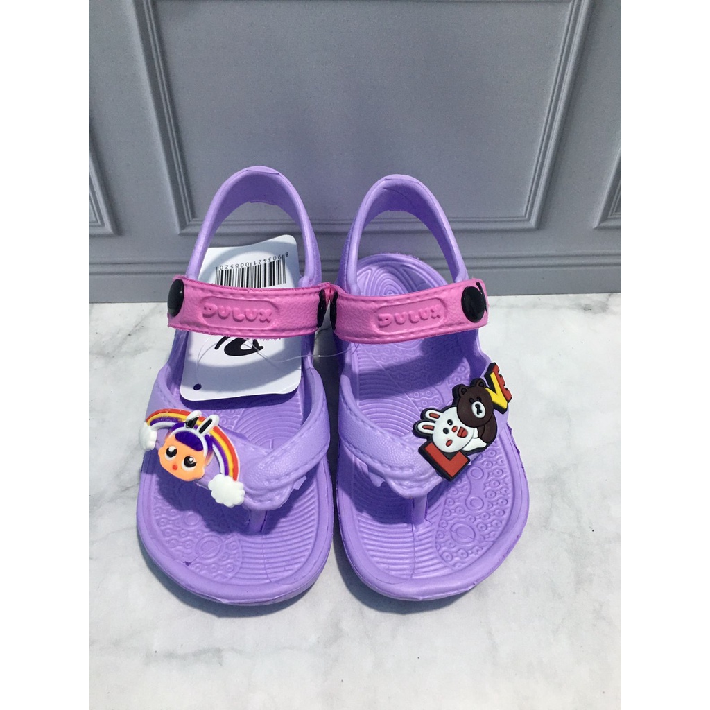 DX-175E-CW Sandal Jepit Anak Perempuan Tali Belakang Karakter Boneka Cewek Love Merek Dulux Size 20-25