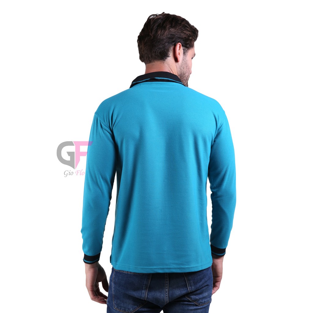 GIOFLO Pakaian Casual Pria Mens Smart Polo Shirt Hijau Tosca / PLS 172