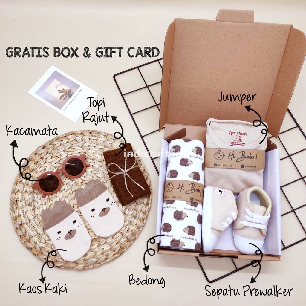 Hampers Bayi New Born Laki-Laki Perempuan / Kado Lahiran Bayi Cewek Cowok / Paket Hampers Bedong Bayi Newborn