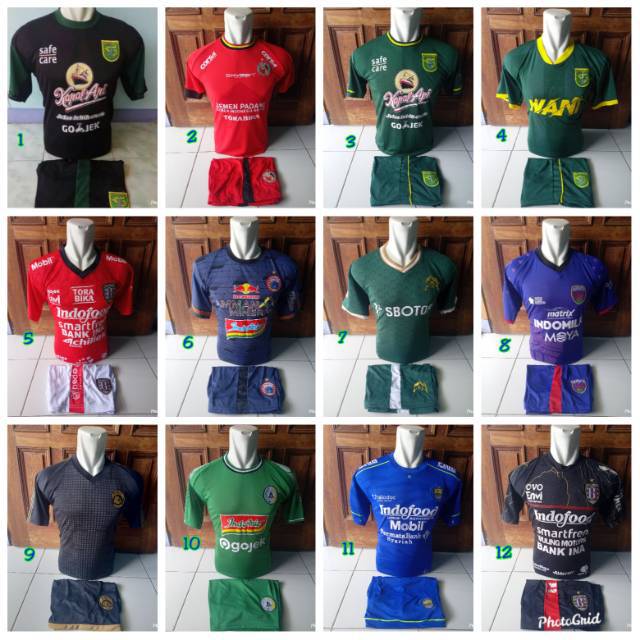 Jersey kaos  setelan club klub liga indonesia seragam 