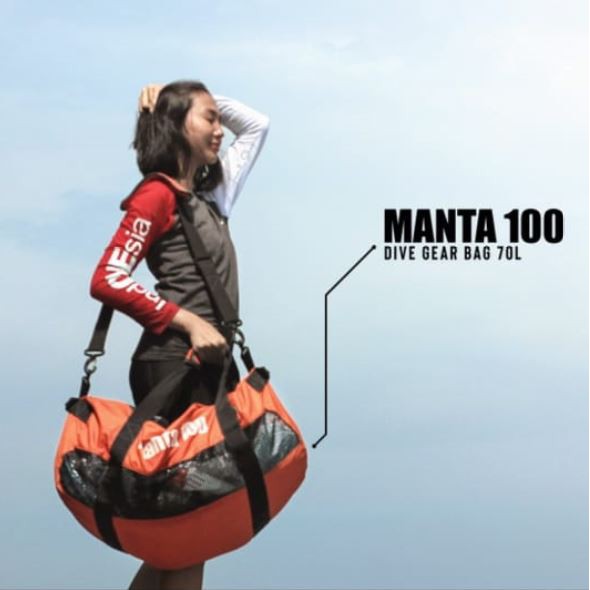 DIVE GEAR BAG-MANTA 100-NobeL Outdoor-Tas Selam-ABU/MERAH/BIRU/ORANGE