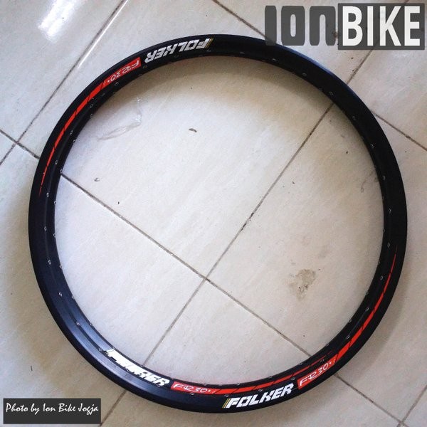 VELG FOLKER FR-30 UK 27.5 BLACK 32 H (SET) Rim Rims Sepeda Mtb,Federal