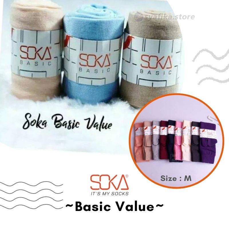 Kaos Kaki SOKA Jempol Value - Basic Warna Polos