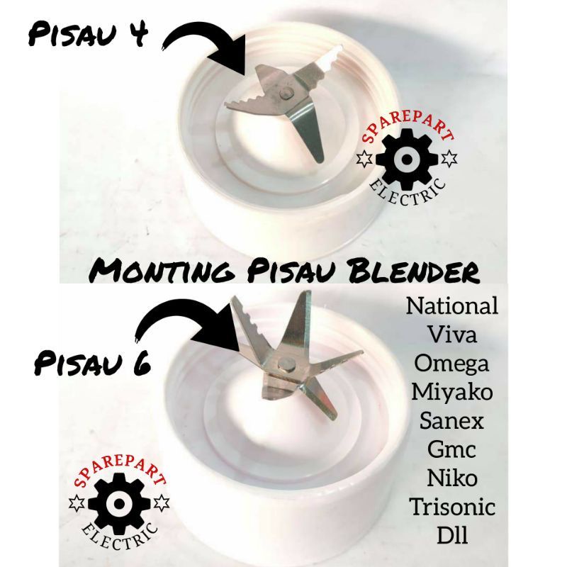 MOUNTING PISAU JUS BLENDER MIYAKO 101 102 501 151 152 GEAR PLASTIK HIJAU