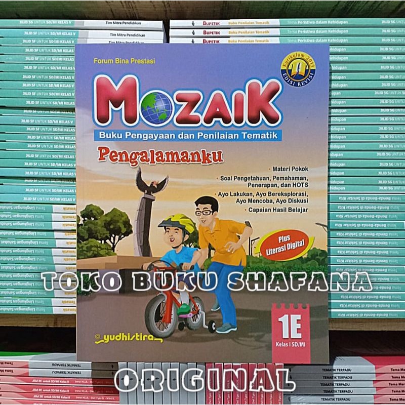 Paket 4 Buku Mozaik 1E 1F 1G 1H Yudhistira Kelas 1 SD K13 Revisi - Pengayaan &amp; Penilaian Tematik