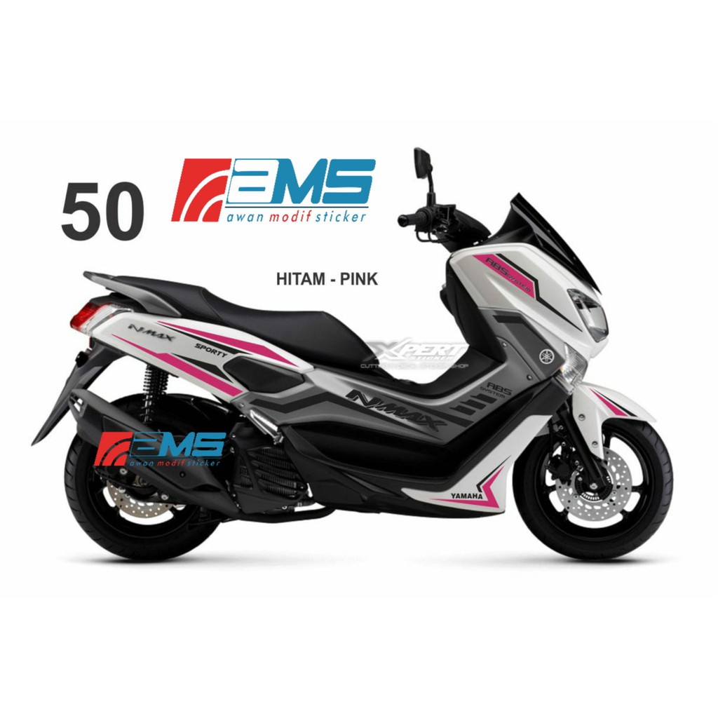 STICKER NMAX WARNA HITAM PINK KODE 50 KHARIZMA