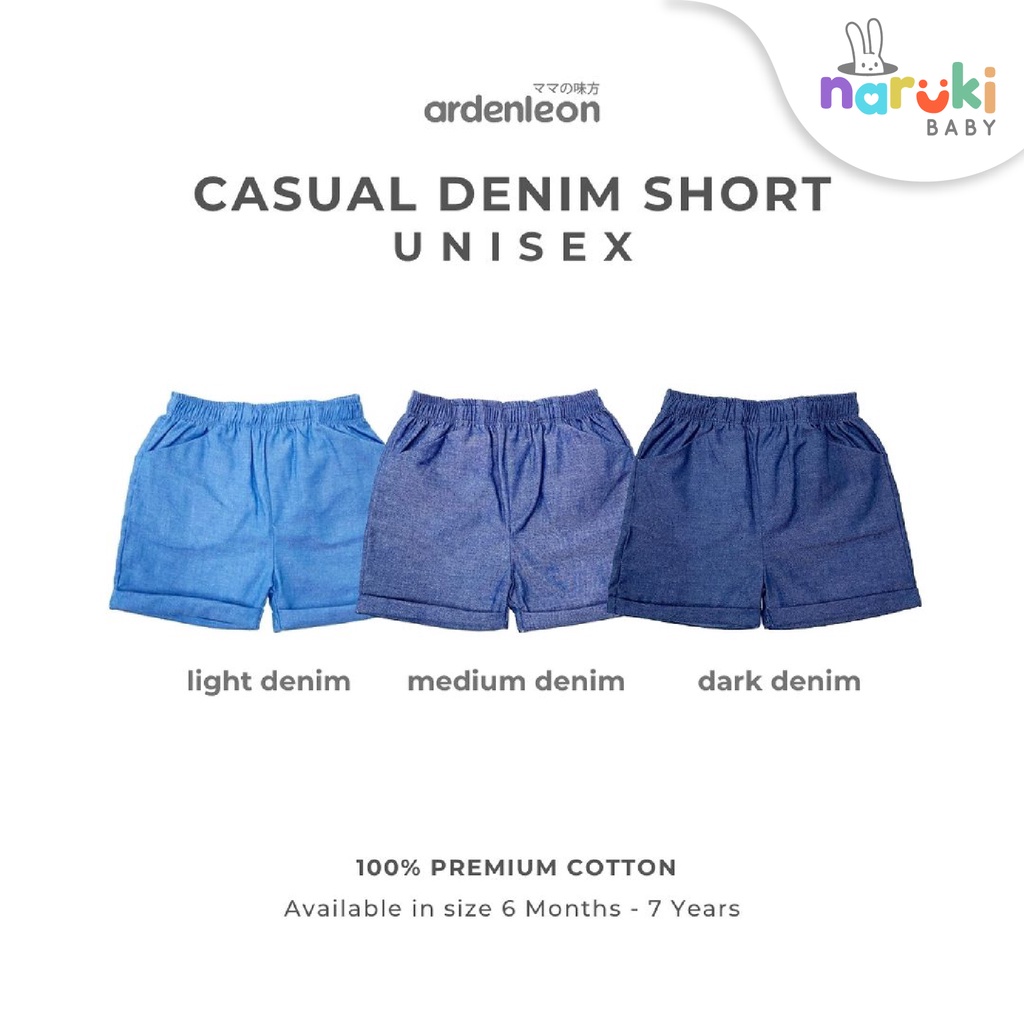 Ardenleon Denim Short Pants Kids Arden Leon Celana Pendek Anak-anak