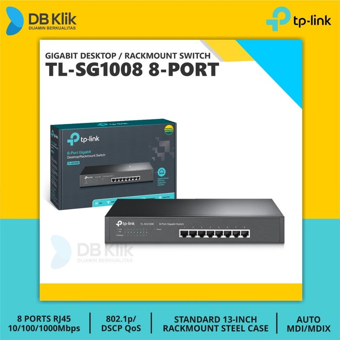 Switch TP Link TL-SG1008 Rackmount 8 Port Gigabit ( TPLink TL SG1008 )