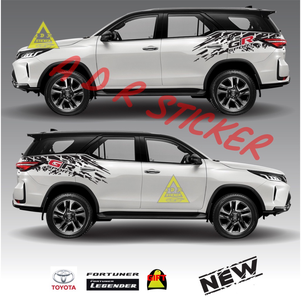 STICKER STICKER GR SPORT STRIPING STICKER MOBIL TOYOTA FORTUNER PAJERO SPORT