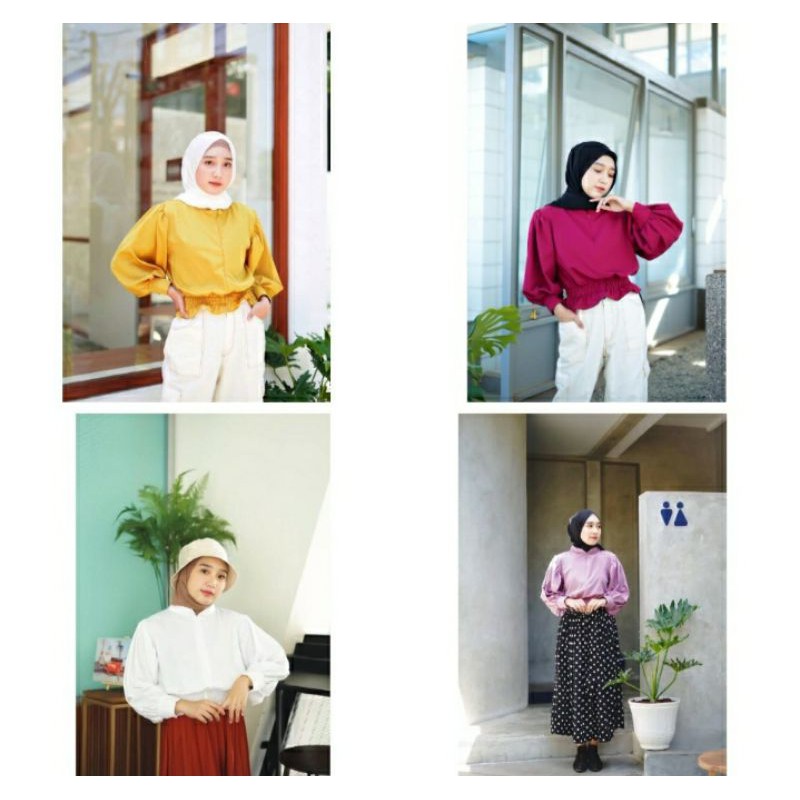 KATLINA BLOUSE / BAJU BALON / BAJU WANITA CROP