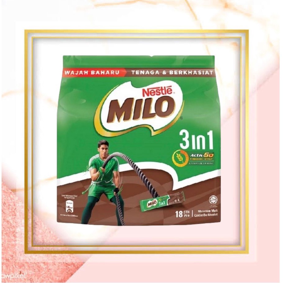 

Susu Nestle Milo Activ Go 3 in 1 Malaysia 18 x 33 Gram