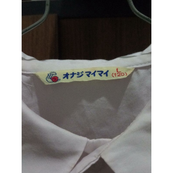 Atasan Kemeja Seragam Sekolah Putih Lengan Pendek Paud Cosplay anak TK Kerah Bulat Preloved