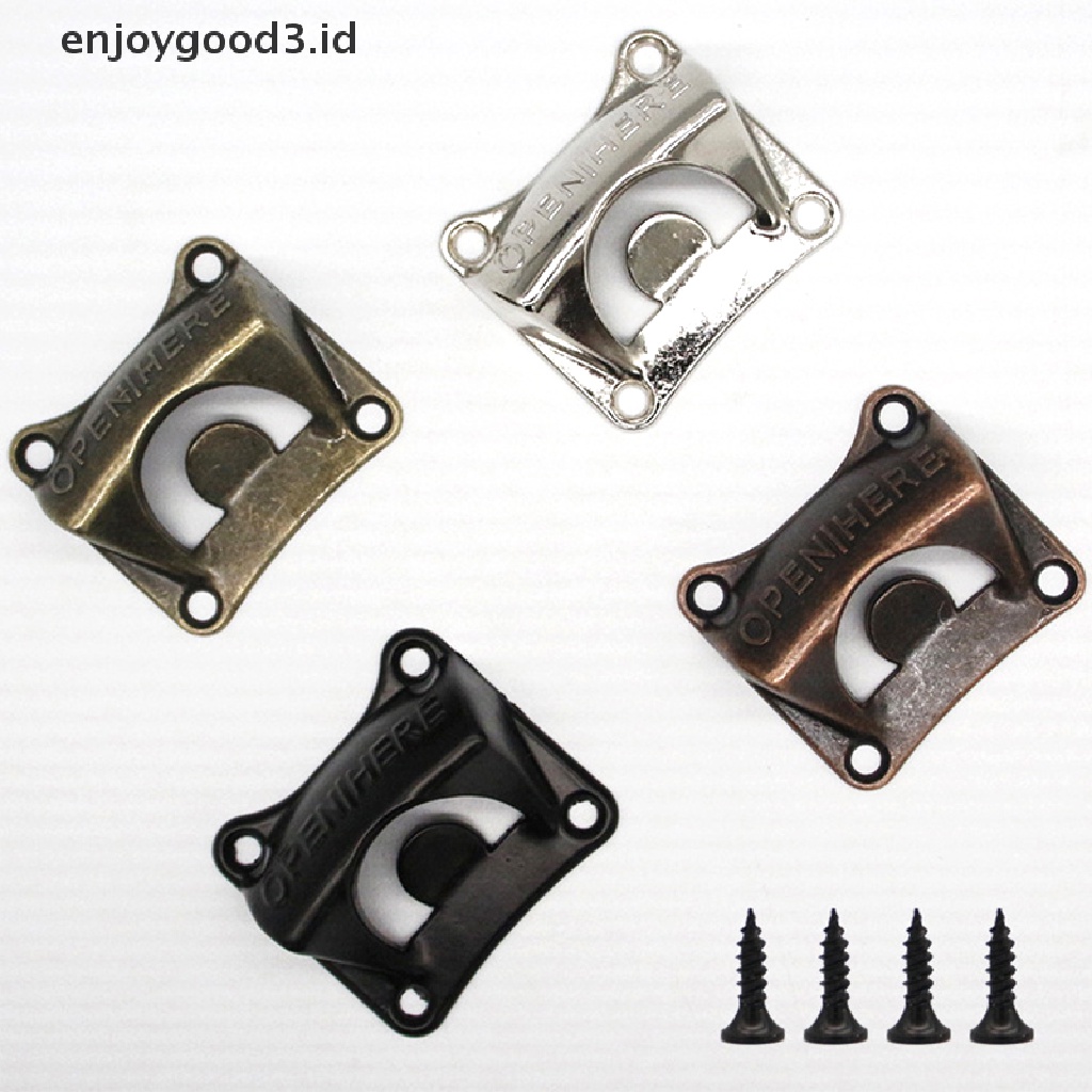 【Rready Stock】 1pc Vintage Bottle Opener Wall Mounted Wine Beer Opener Tool Bar Kitchen Supplie （ID）