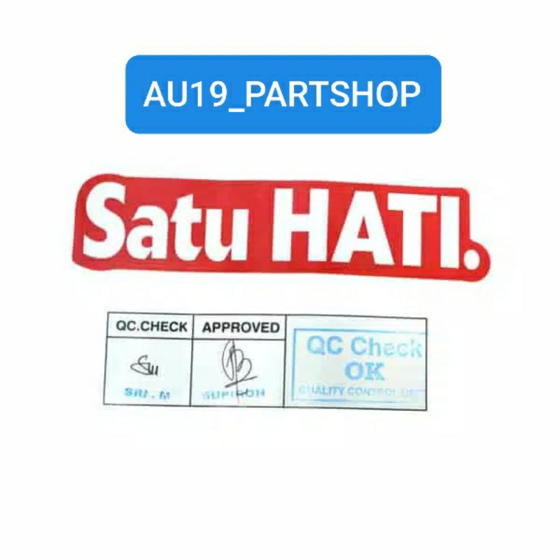 STICKER LABEL SATU HATI SONIC 150R, CB150R, CBR150R, CBR250RR ORIGINAL