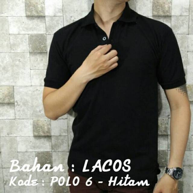 YB POLO SHIRT KAOS KERAH HITAM POLOS BAJU PRIA COWOK KAUS CASUAL TANGAN KATUN LENGAN PENDEK