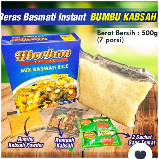

Beras basmati instan bumbu kabsah