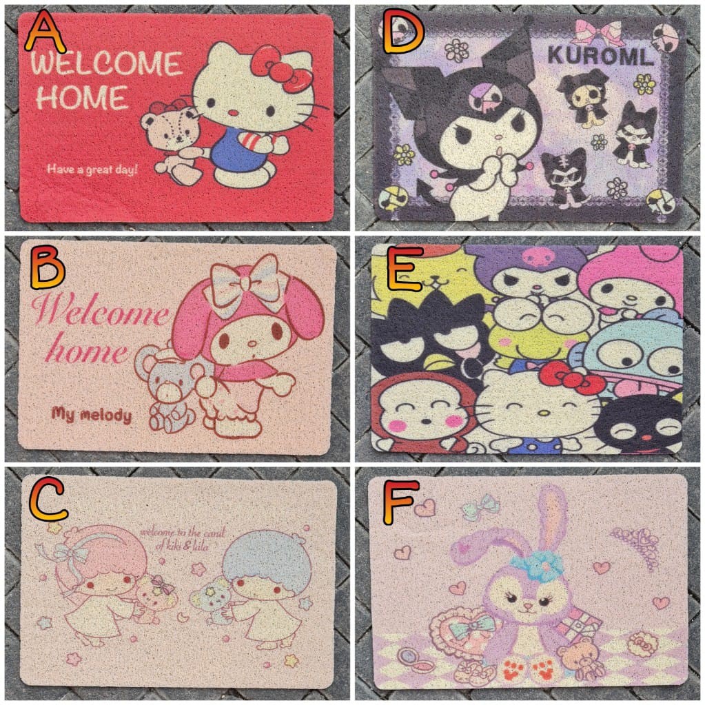 KESET KAKI BIHUN MODEL KOTAK BAHAN KARET KARAKTER MELODY HK DORAEMON (58X38)