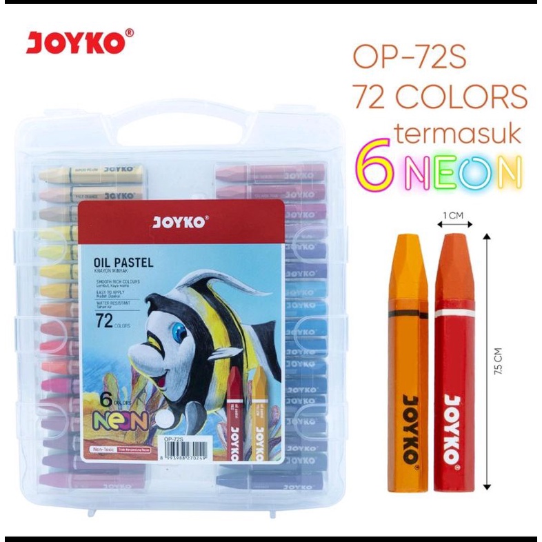 Crayon Krayon Minyak Oil Pastel Joyko isi 36 / 48 /55 /72 warna