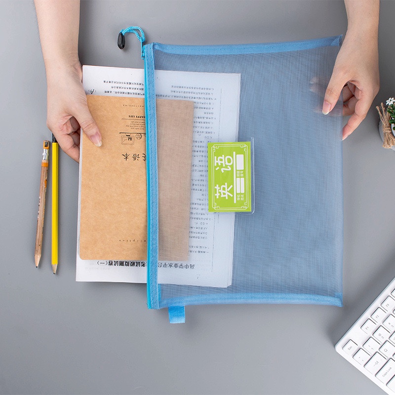 

Dompet Pocket File Serbaguna A4 / Tempat Alat Tulis Resleting Ukuran Besar / Dompet Folder Organizer 2