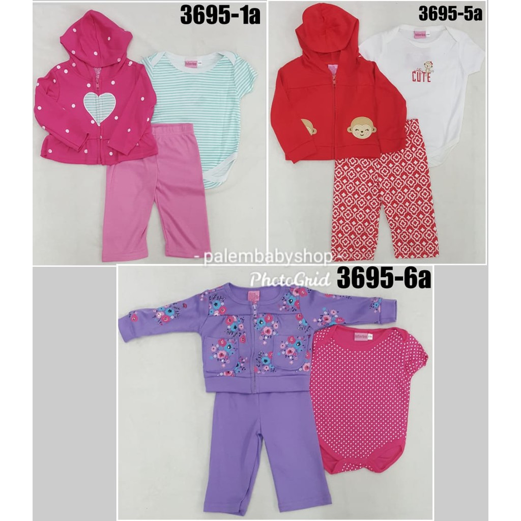 Infan-tec Jaket Set Jumper Baby Girl 0-3 Bulan - 6-9 Bulan