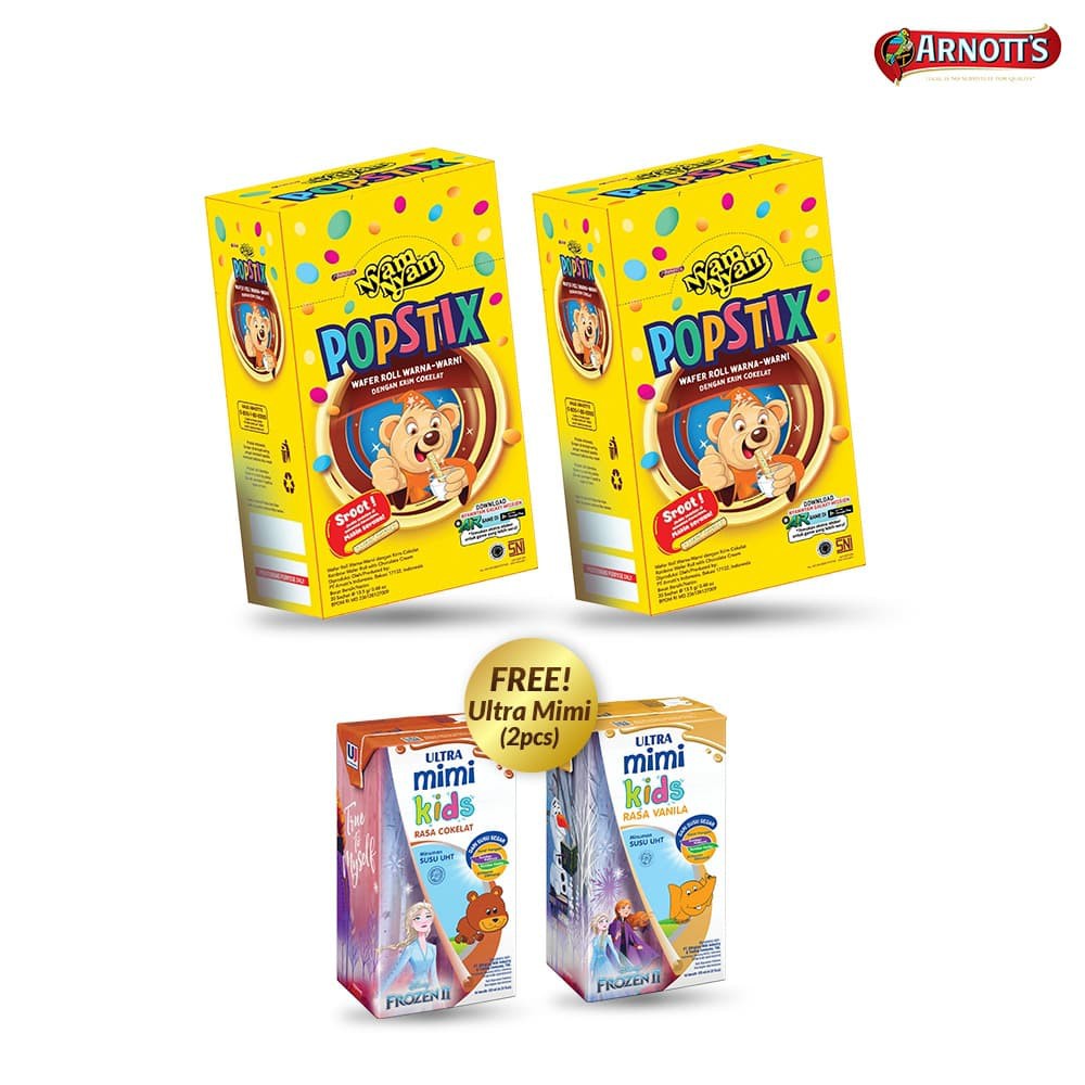 

PROMO ARNOTT'S NYAM-NYAM POPSTIX 40PCS + FREE ULTRA MIMI 2PCS TERMURAH