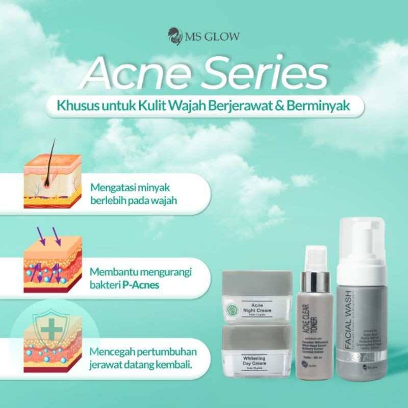 Ms glow Acne 1 paket Bandar lampung