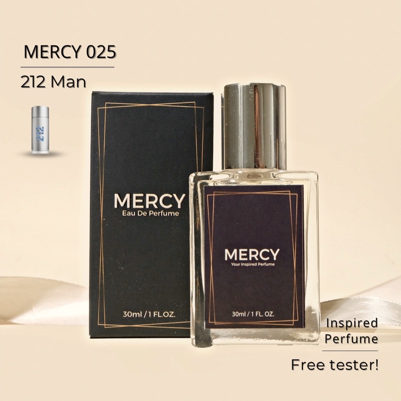[ MERCY ] 212 Man Inspired Perfume Dupe Parfum Original Pewangi Pria