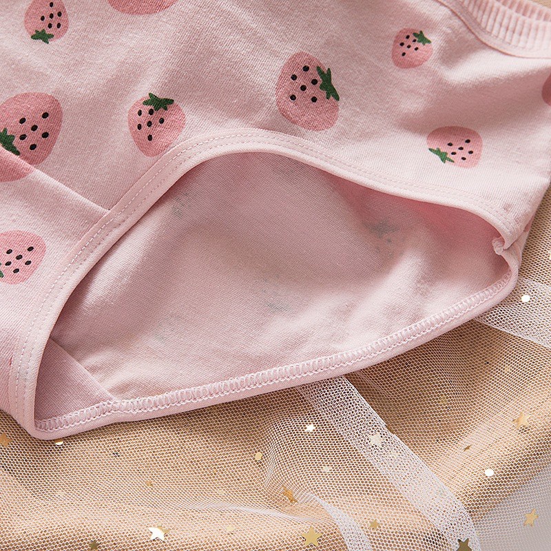 ❤ MIMI ❤  CELANA DALAM WANITA CD MID WAIST MOTIF STRAWBERRY IMPORT
