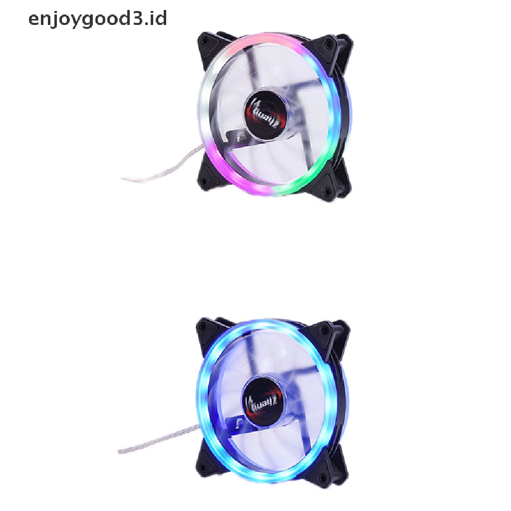 12cm Kipas Pendingin Led Rgb Dc 12v Brushless Untuk Komputer Pc