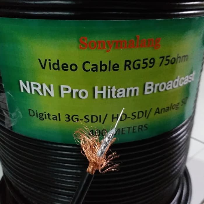 Terlaris 50 Mtr Nrn Pro Kabel Video Sdi Rg59 + Bnc 060
