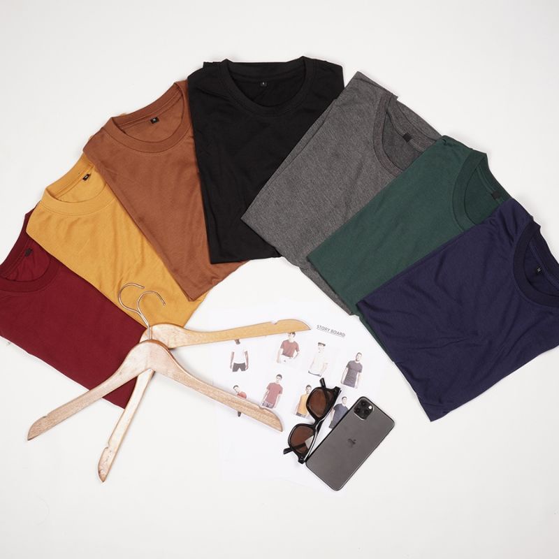 PAKET HEMAT KAOS POLOS ISI ( 5)PCS RANDOM