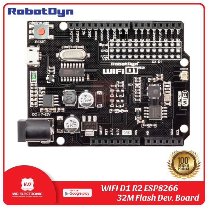 ROBOTDYN WIFI D1 R2 ESP8266 ORIGINAL LIKE WEMOS D1 R2