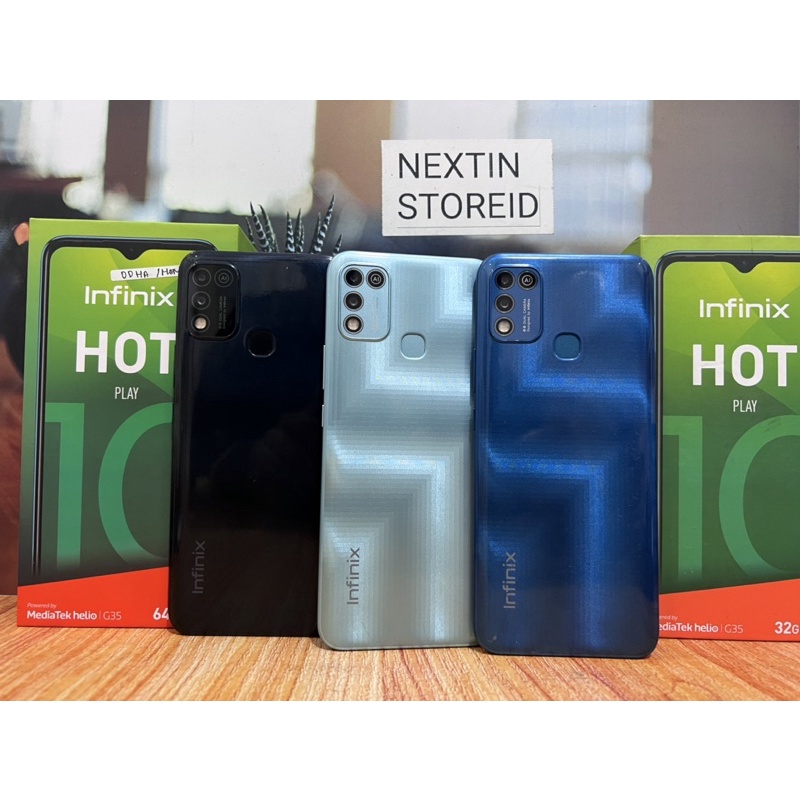 INFINIX HOT 10 PLAY 4/64 3/32 2/32 BEKAS MULUS ORIGINAL