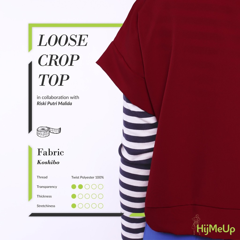 FREE ONGKIR + SALE Loose Crop Top (Outer) Hijab Style BL851