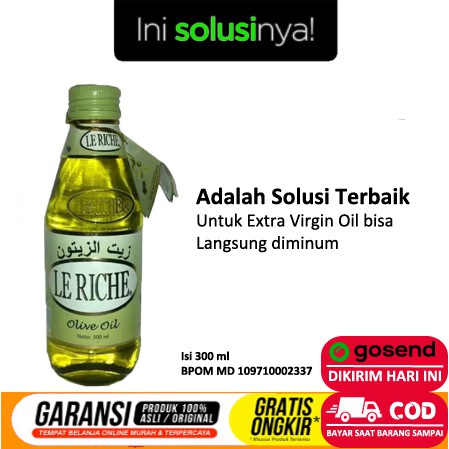 

Minyak Zaitun Le Riche Olive Oil Leriche Pengganti Minyak Goreng Rendah Lemak dan Sehat