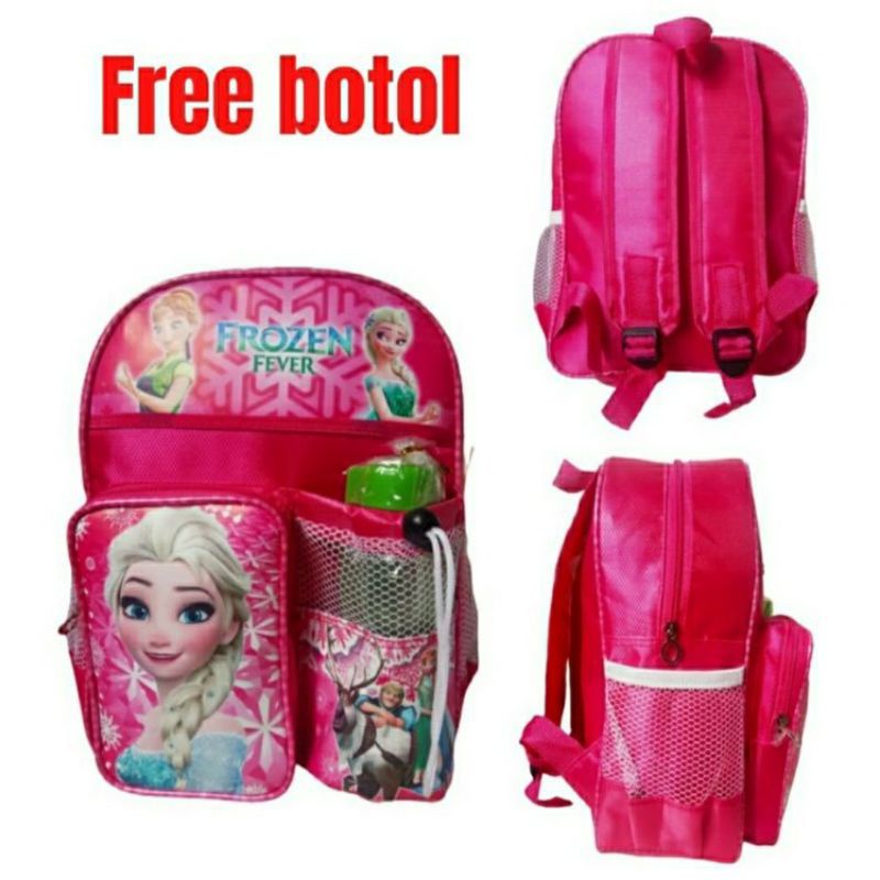 TAS RANSEL ANAK PEREMPUAN/CEWE  PAUD&amp;TK BERHADIAH BOTOL MINUM