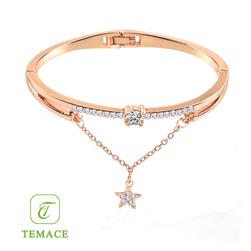 Gelang Titanium motif Terbaru Bulat Perhiasan Wanita 24K Mewah Gold GL76