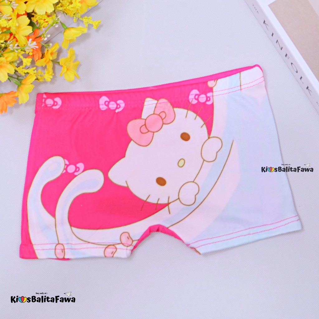 Celana Dalam Boxer 1-7 Tahun / Anak Short Body Mini Pants untuk Dalaman Perempuan CD Karakter babycinnamon