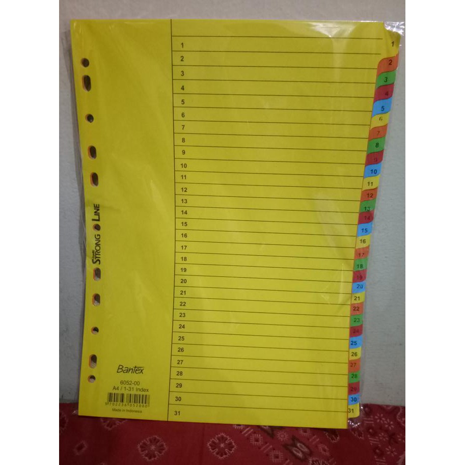 

BEST SELLER Pembatas File Kertas Dokumen Bantex Cardboard Divider A4 - 31 Pages TERJAMIN