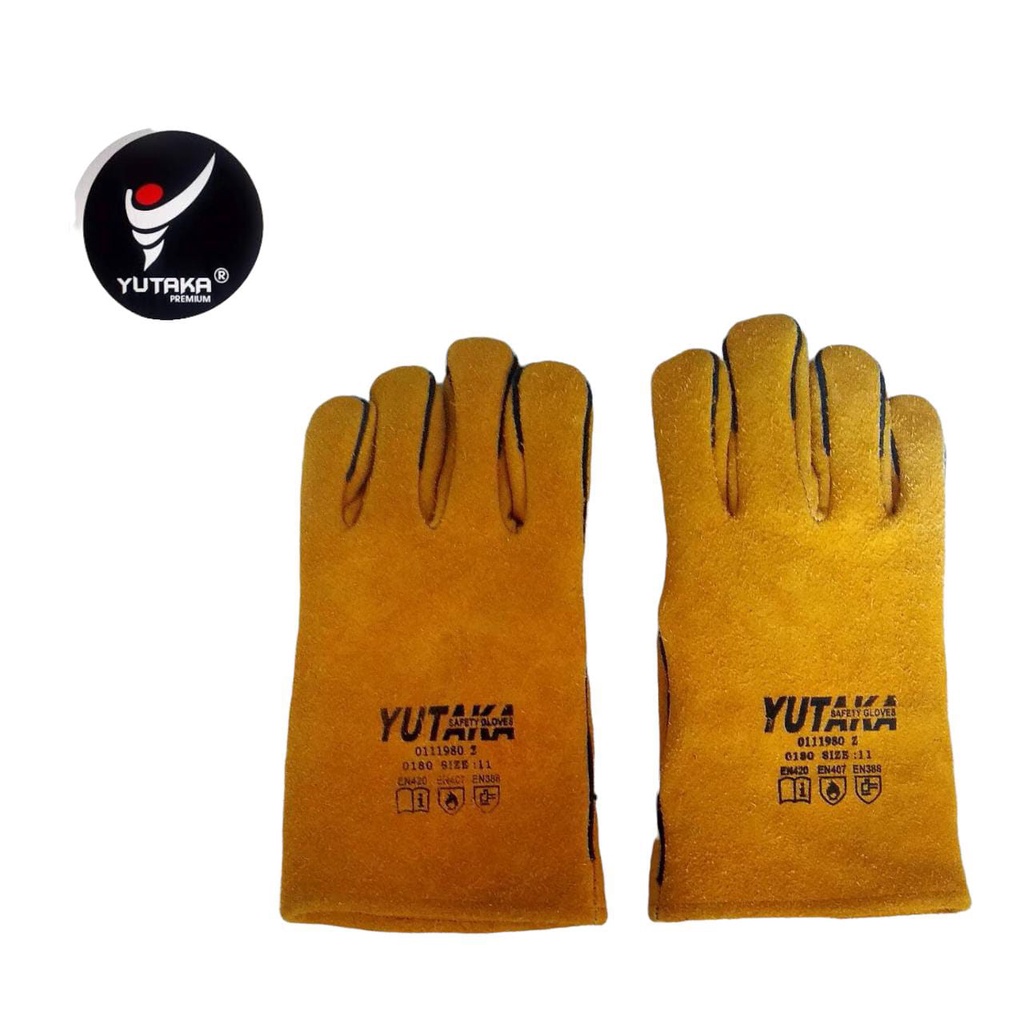 Sarung Tangan Las Yutaka 11 Inch Kulit Nyaman