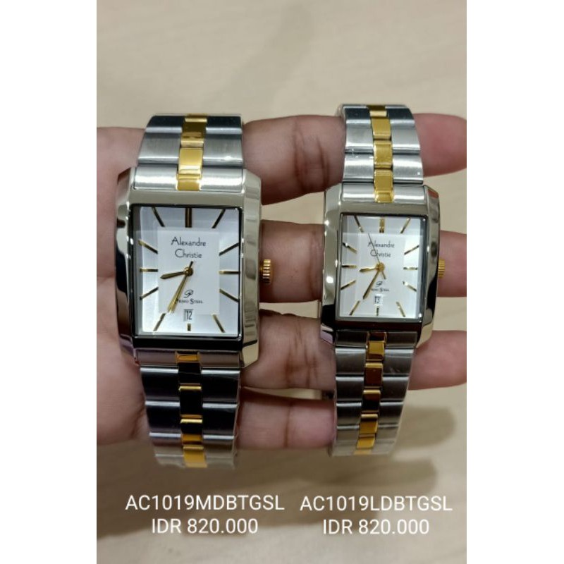 Jam Tangan Couple Alexandre Christie AC 1019 Primo Steel