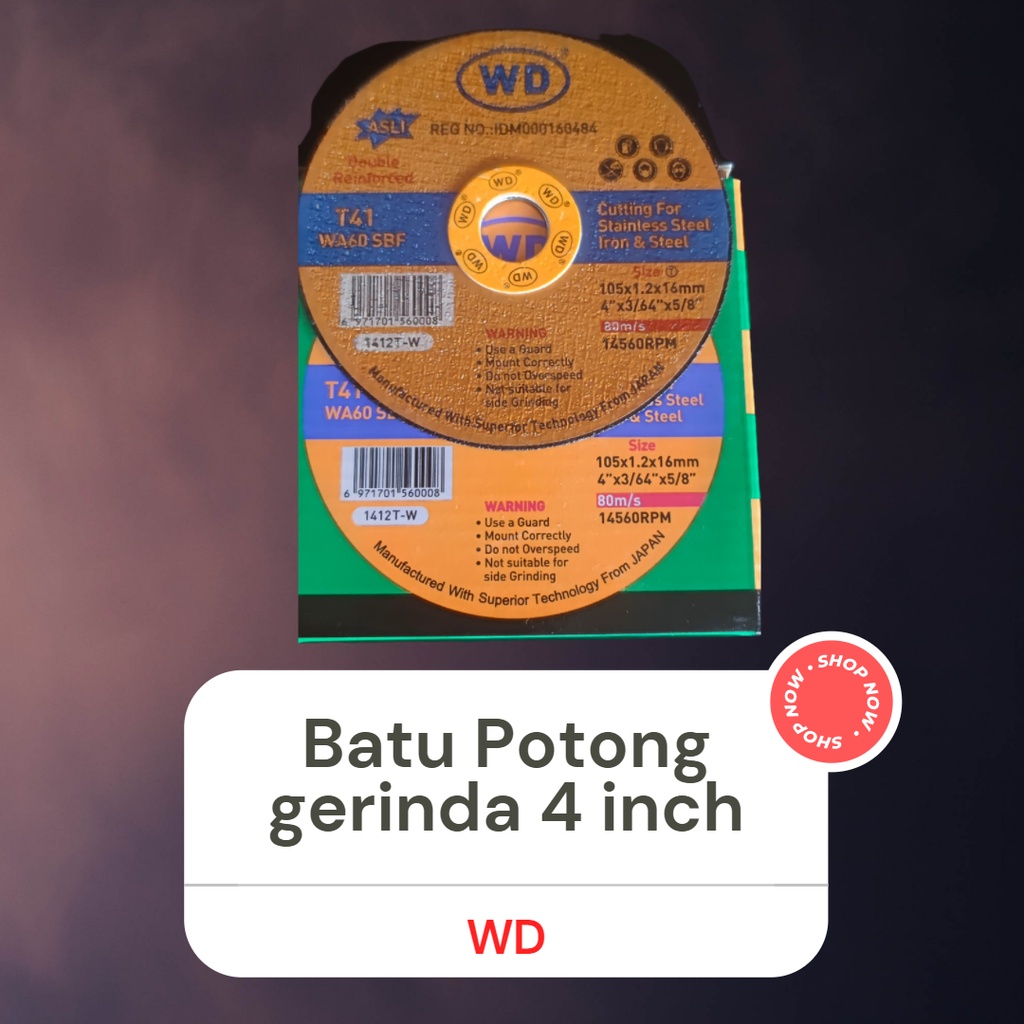 Batu Potong Gerinda Gurinda WD 4 inch